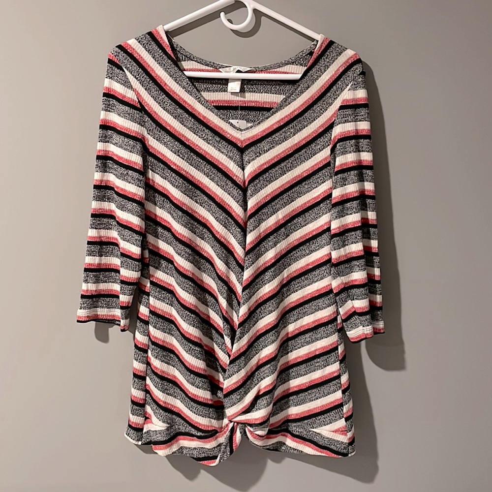 Christopher & Banks Women’s Multi-colored Striped Sweater